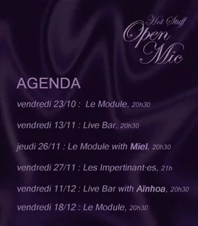 Affiche : Hot Stuff Open Mic